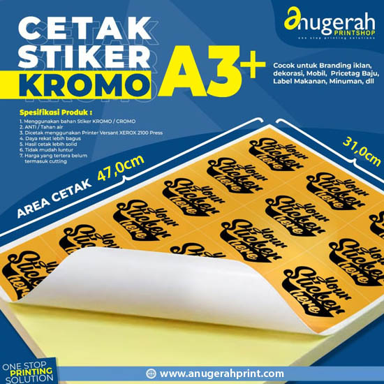 Cetak Stiker Kromo A3+