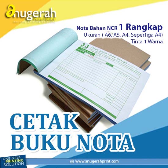 Nota HVS 1Ply Cetak Tinta 1 warna