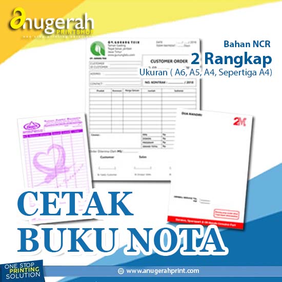 Nota NCR 2Ply Cetak Tinta Separasi