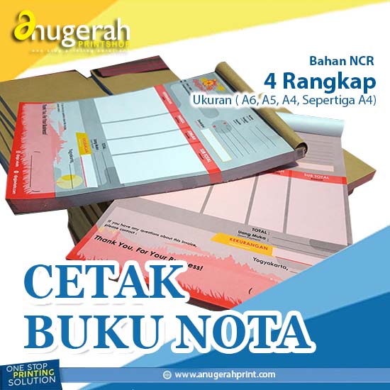 Nota NCR 4Ply Cetak Tinta 2 Warna