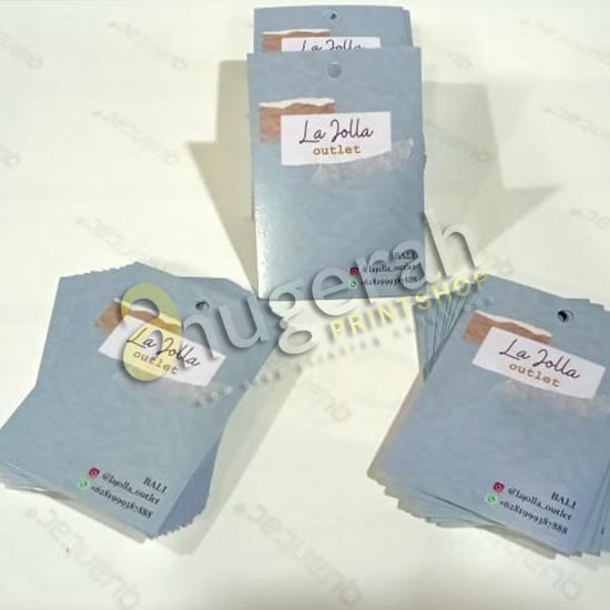 Hang Tag Art Carton 260gr - Potong Kotak