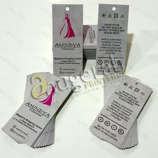 Hang Tag Art Carton 260gr - Potong Kotak