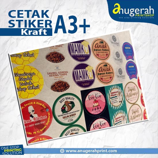 Cetak Stiker Kraft A3+