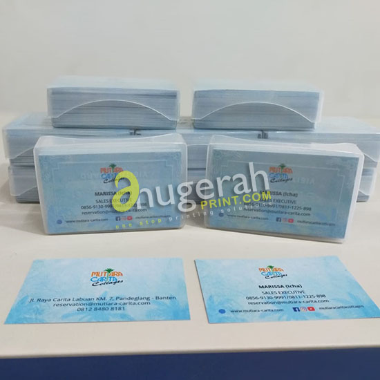 Kartu Nama Bahan Linen