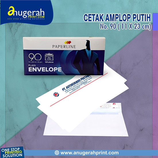 Cetak Amplop Jaya Putih No. 90 (23 x 11cm) 1 Pack