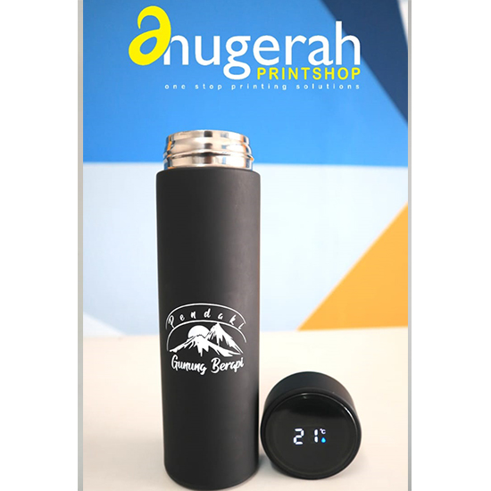 Tumbler Sakura LED Print Kecil Nama, Logo (UV Print)
