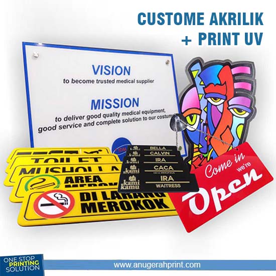 Cetak UV Print & Cutting Akrilik Putih Susu_POLA