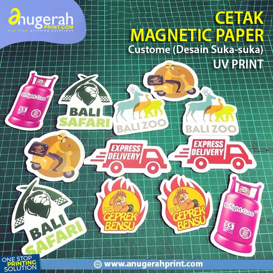 Cetak Magnetic Paper Custome (UV Print) Uk. 14 x 20 cm