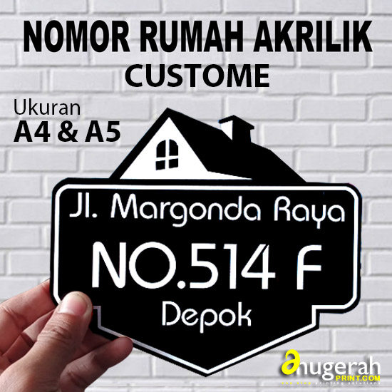 Nomor Rumah Uk. A4_Pola (UV Print)