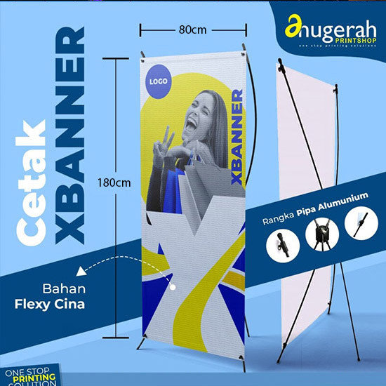 X Banner 80x180cm Indoor (Flexi Jerman)
