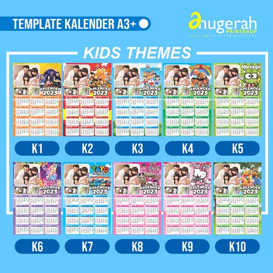 Cetak Kalender Dinding Tahun Baru 1 LBR + Laminating