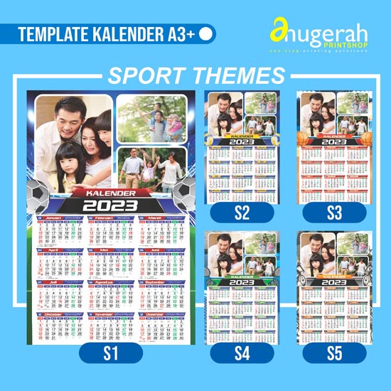 Cetak Kalender Dinding Tahun Baru 1 LBR + Laminating