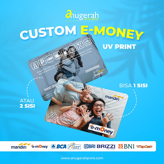 Cetak EMoney Custom (UV Print)