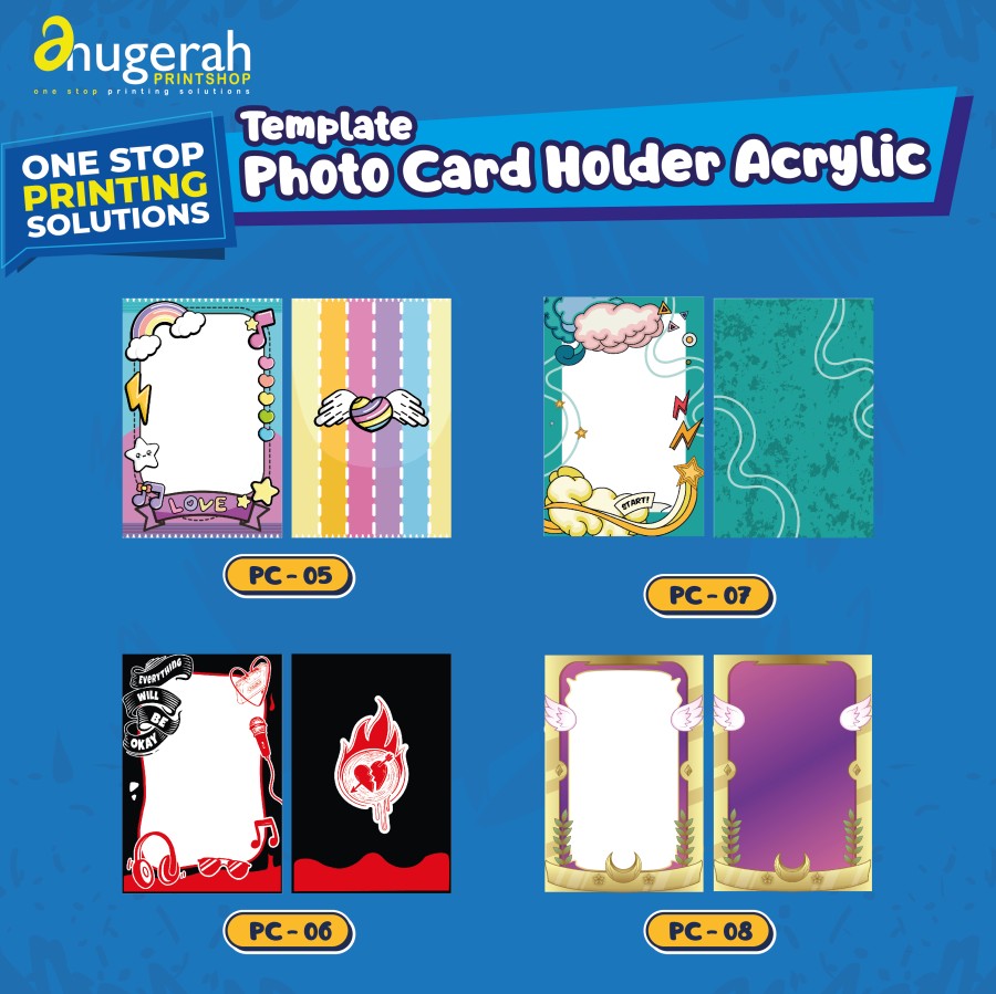 Cetak Akrilik Photocard Holder Clear / Photocard PC Holder Deco Custom