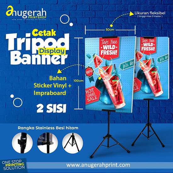 Tripod (Impraboard + Stiker) Uk. 50x85 cm