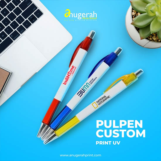 Cetak Pulpen Kotak Custom (UV Print)