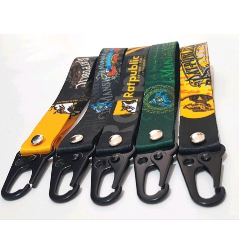 Cetak Gantungan Kunci Lanyard Premium / Keychain Strap Lanyard + Kait Full Color Custom