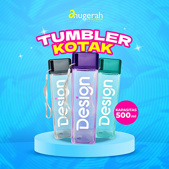 Cetak Tumbler Kotak (UV Print)