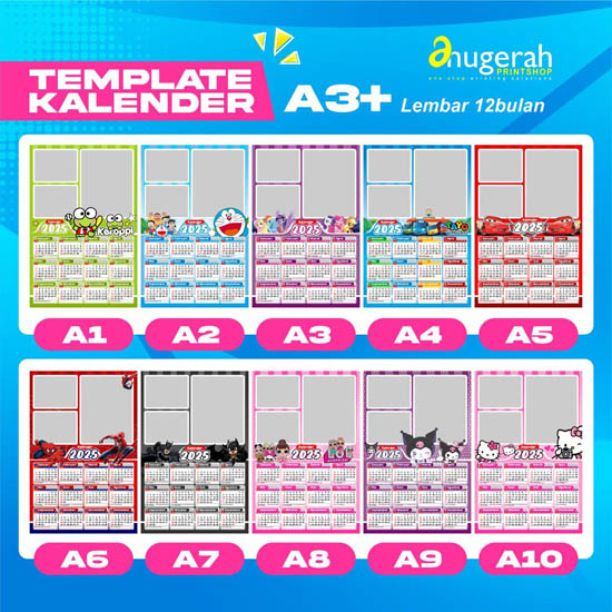 Kalender Dinding 1 Lbr Bahan ac260gsm