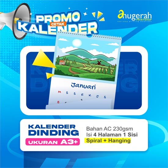 Kalender Dinding 4 Lbr Bahan ac230gsm_Non Laminasi