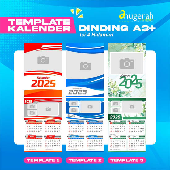 Kalender Dinding 4 Lbr Bahan ap150 gsm_Non Laminasi