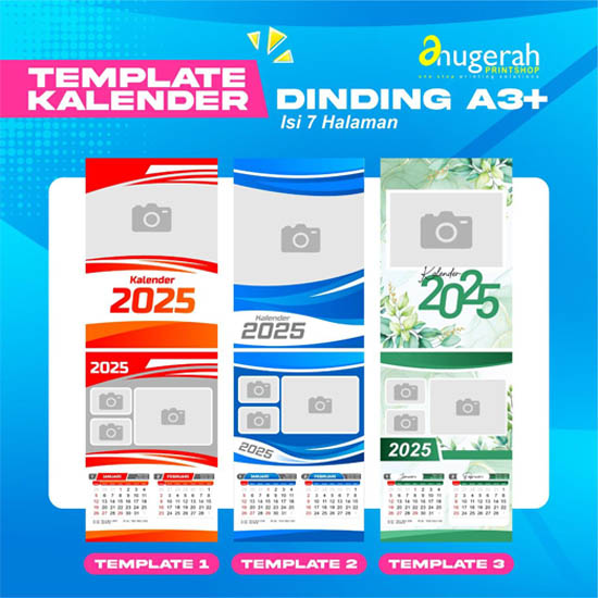 Kalender Dinding 7 Lbr Bahan ac230gsm_Non Laminasi