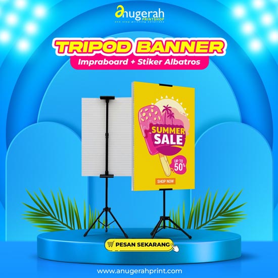 Tripod (Impraboard + Stiker) Uk. 50x100 cm