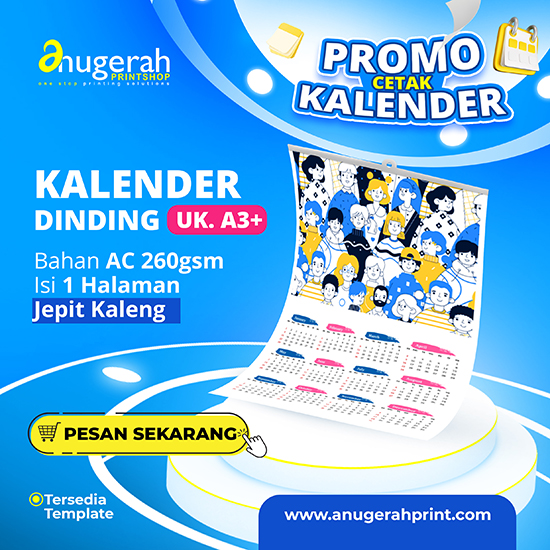 Kalender Dinding 1 Lbr Bahan ac260gsm (Promo)