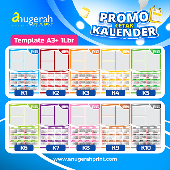 Kalender Dinding 1 Lbr Bahan ac260gsm (Promo)