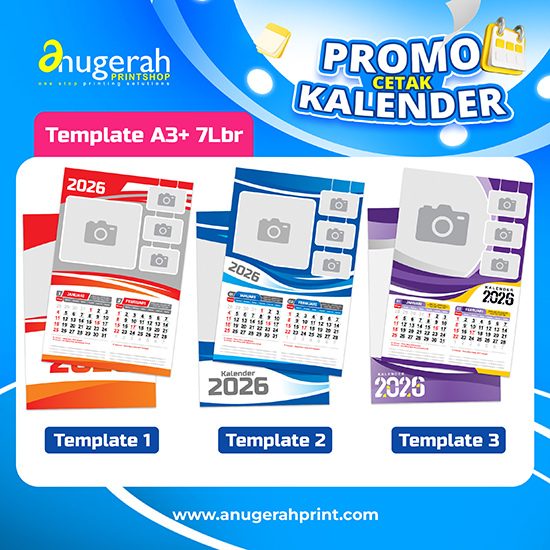 Kalender Dinding 7 Lbr Bahan ac230gsm_Non Laminasi (Promo)