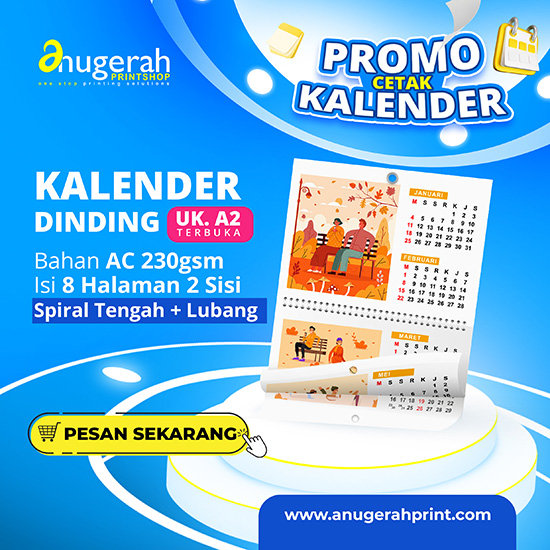 Kalender Dinding 8 Hal Spiral Tengah AC (Promo)