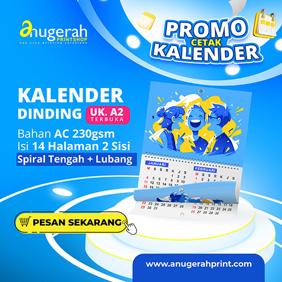 Kalender Dinding 14 Hal Spiral Tengah AC (Promo)