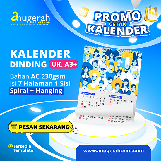 Kalender Dinding 7 Lbr Bahan ac230gsm_Non Laminasi (Promo)