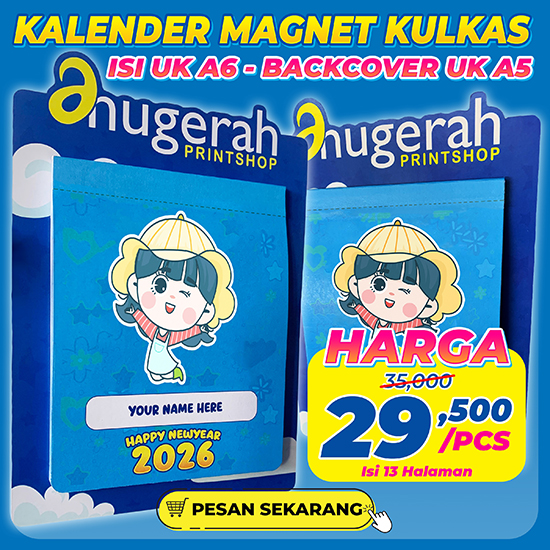 Kalender Magnet Kulkas  Uk. A5