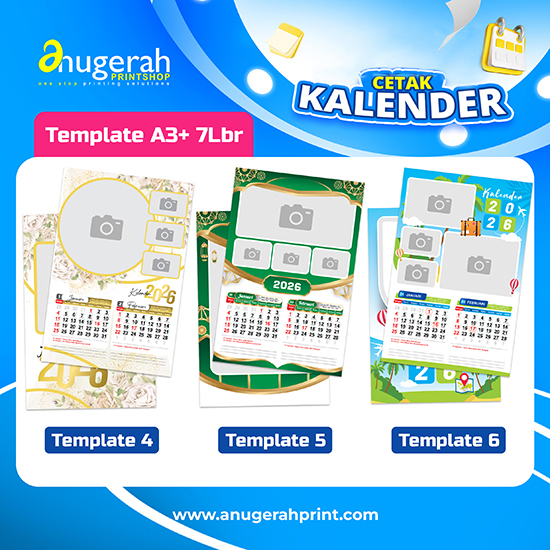 Kalender Dinding 7 Lbr Bahan ap150 gsm_Non Laminasi