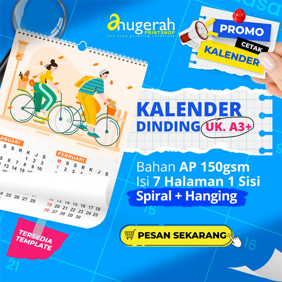 Kalender Dinding 7 Lbr Bahan ap150 gsm_Non Laminasi (Promo)
