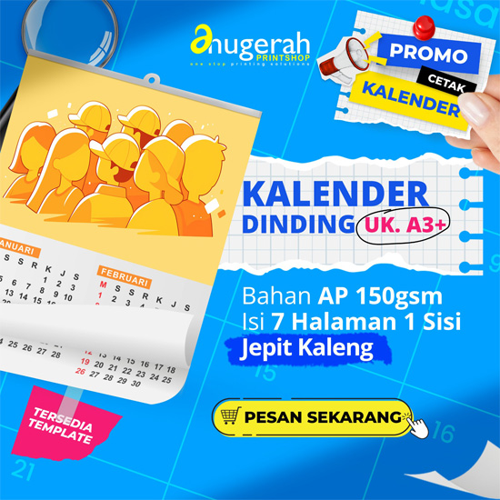 Kalender Dinding 7 Lbr Bahan ap150 gsm_Non Laminasi (Promo)
