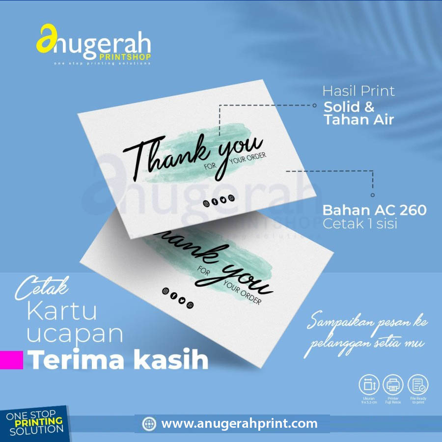 Kartu Ucapan Terima Kasih (ac 210,230,260,310,400gr)