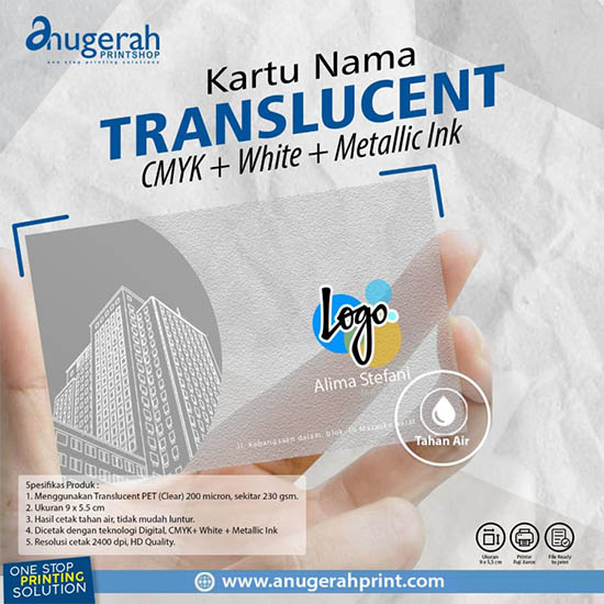 Kartu Nama Translucent- TransparanBuram