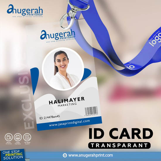 Id Card Transparan CMYK + White 1 Sisi - Id Card Karyawan Transpa ...