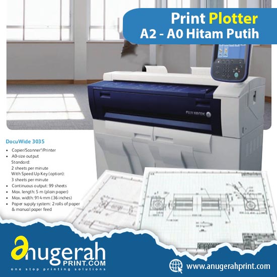 Print Plotter A2 - A0 B/W (Hvs & Kalkir)
