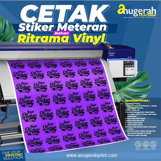 Cetak Stiker Waterproof Meteran