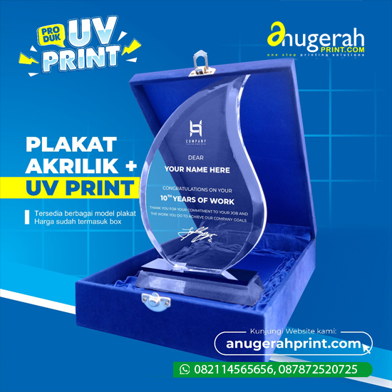 Cetak Plakat Akrilik 15 mm (UV Print)