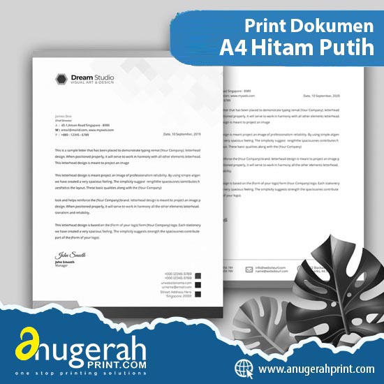 Print Dokumen B5, A4, FOLIO Hitam Putih