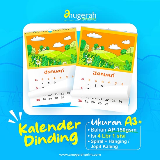 Kalender Dinding 4 Lbr _Non Laminating